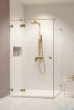 Radaway Essenza Pro Brushed Gold Kdj kabina 90x80cm lewa szczotkowane złoto 10097090-99-01L/10098080-01-01